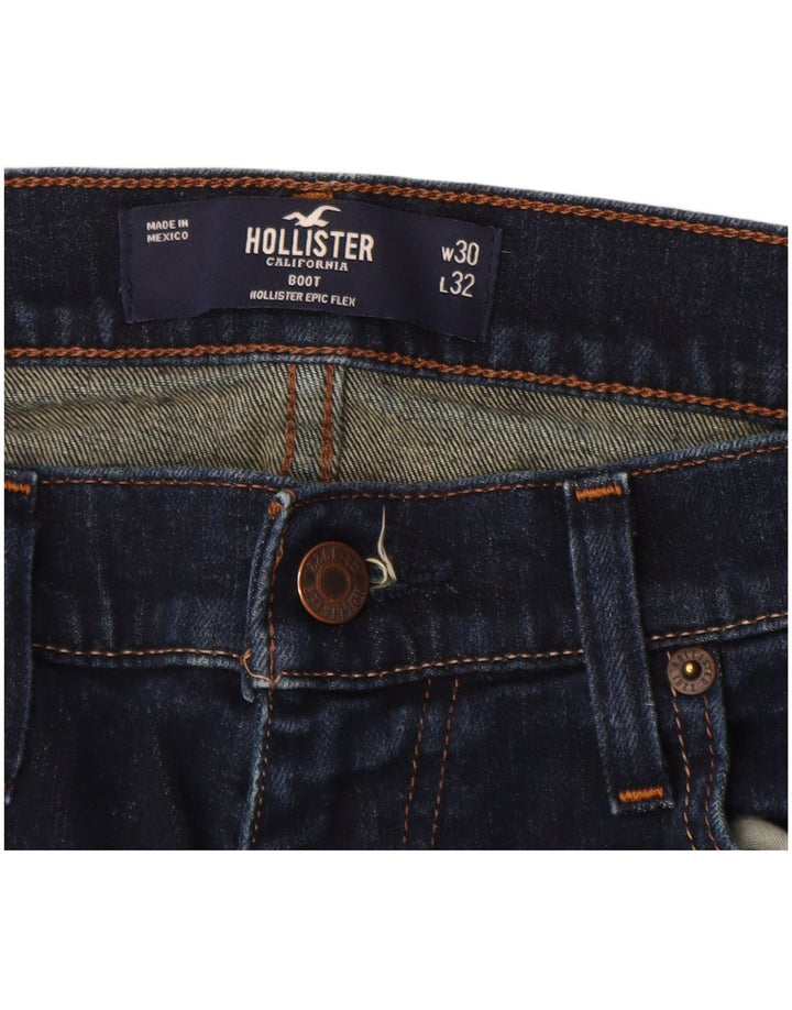 HOLLISTER Jean Bootcut Femme W30 L32 Bleu Marine Coton