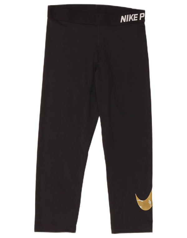 Nike Legging Capri Dri Fit Graphic pour femme UK 12 Noir moyen Polyester