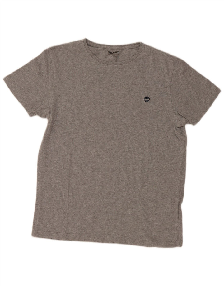 Timberland T-Shirt Slim Fit Homme Gris Moyen Coton