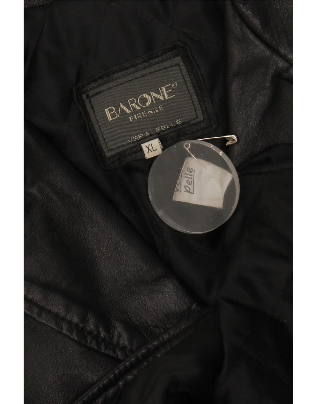 Barone Manteau en cuir pour femme UK 18 XL Cuir noir