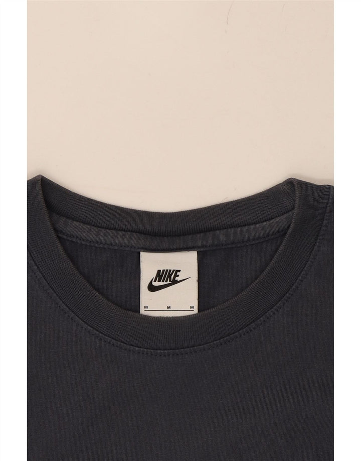 NIKE Mens Graphic T-Shirt Top Medium Navy Blue Colourblock Cotton Vintage Nike and Second-Hand Nike from Messina Hembry 