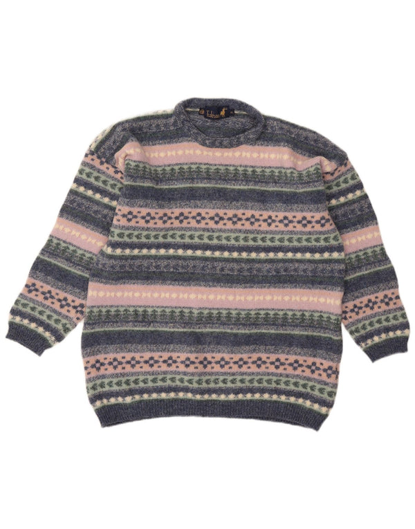 Tulchan Pull col rond pour femme UK 18 XL Multicolore Fair Isle