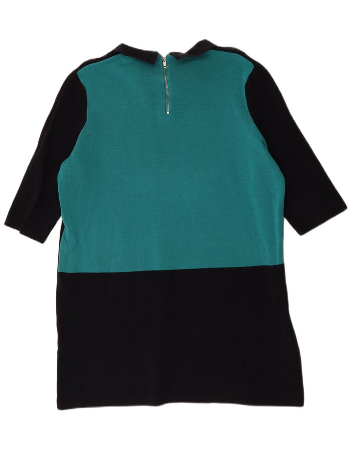 Cos Robe droite pour femme UK 16 Grand coton color block noir