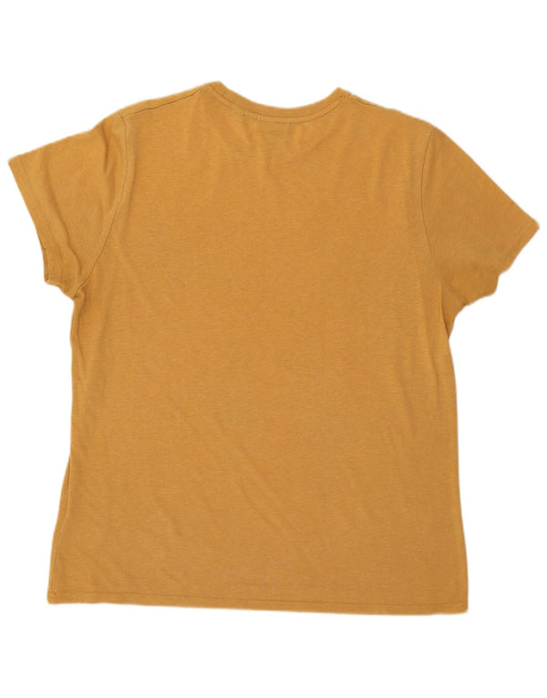 SUPERDRY T-Shirt Graphique Homme Top 2XL Jaune Coton