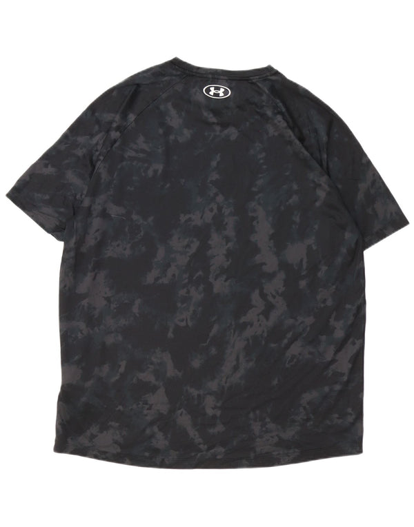 Under Armour Heat Gear Graphic T-Shirt Top XL Noir Tie Dye Polyester