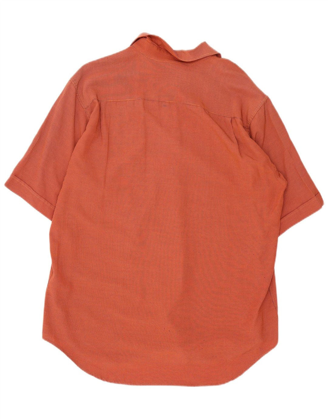 Chemise à manches courtes vintage pour hommes Vichy orange moyen