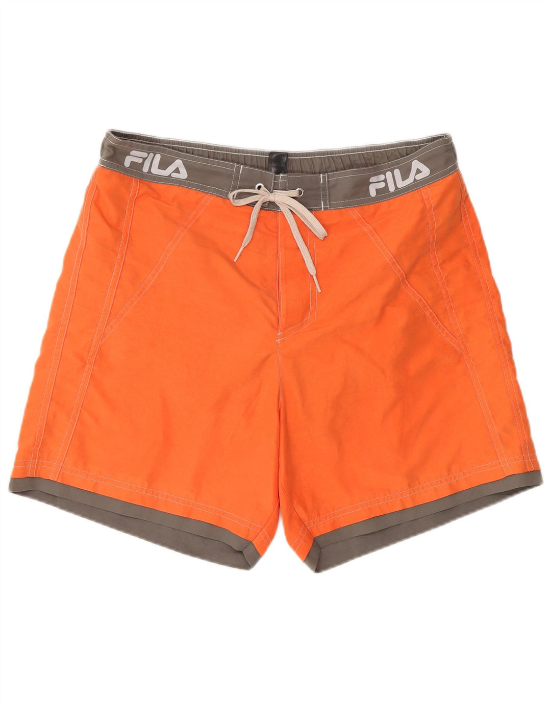Fila Short de Bain Graphique Homme Large Orange Colorblock Polyester