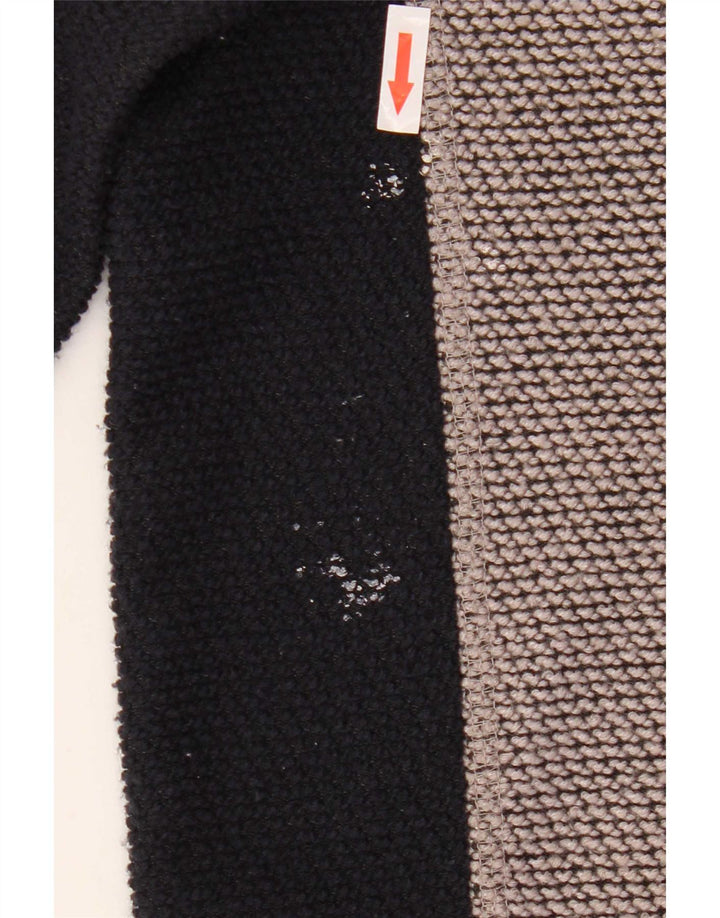 Weird Fish Sweat-Shirt Graphique à Col Zippé Homme Gris Moyen Colorblock