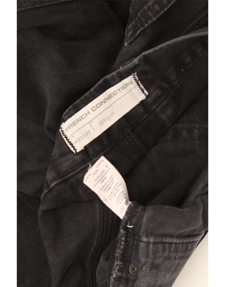 French Connection Jean Droit Coupe Regular Homme W32 L32 Noir Coton