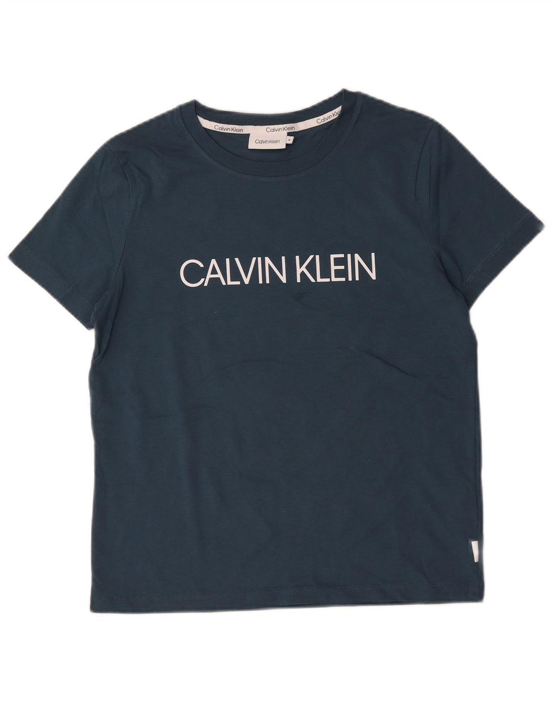Calvin Klein T-Shirt Graphique Homme Bleu Marine Moyen Coton