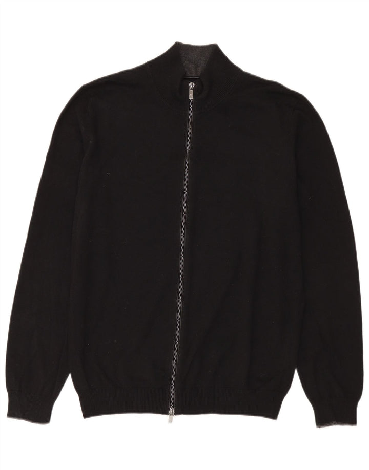Massimo Dutti Cardigan entièrement zippé pour homme en coton noir Taille L