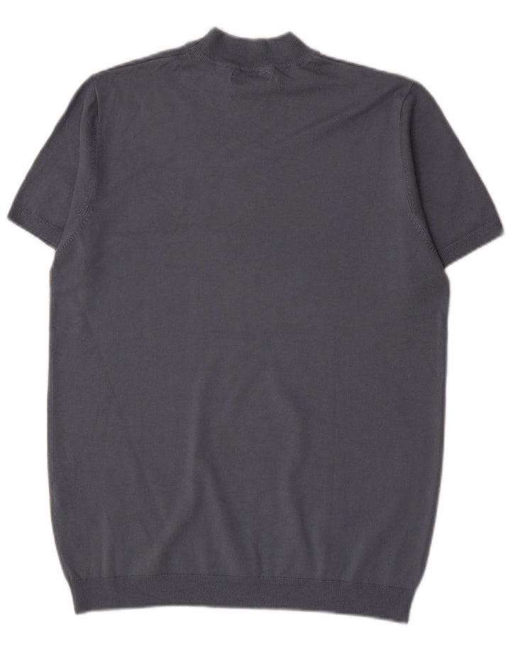 Zara Homme T-Shirt Top Bleu Moyen Viscose