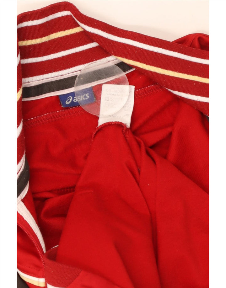 ASICS Veste de survêtement pour homme en polyester color block rouge moyen