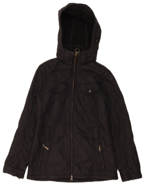 Barbour Veste matelassée à capuche pour femme UK 8 Small Noir