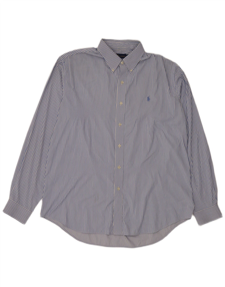 Ralph Lauren Chemise Homme Large Bleu Rayé Nylon