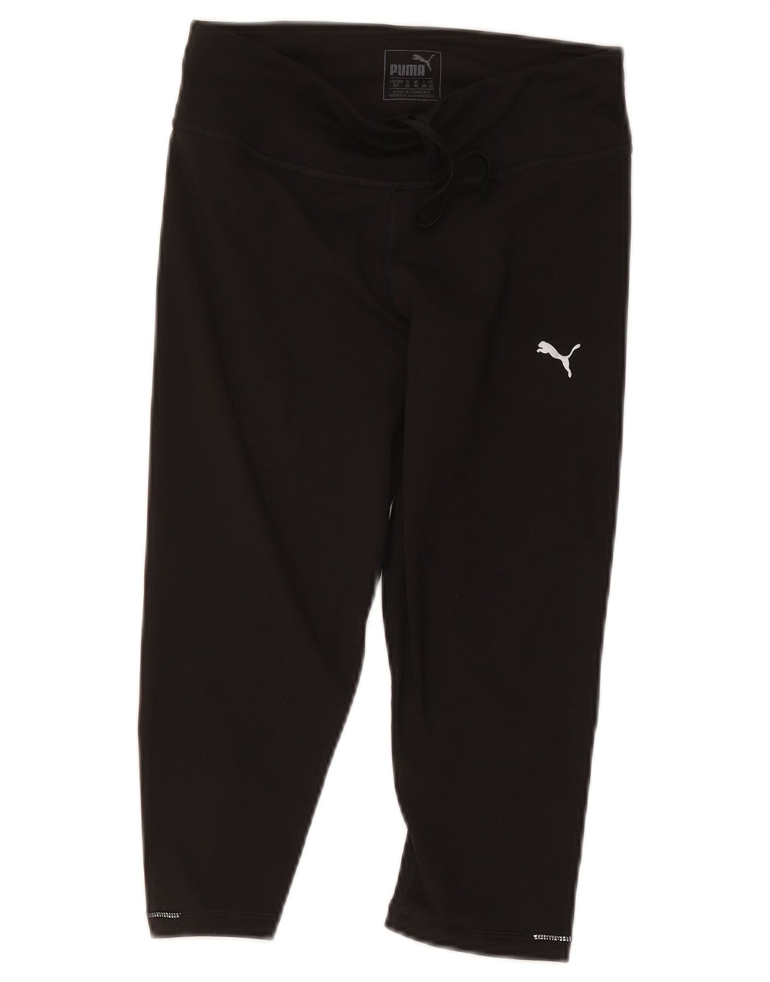 Puma Pantalon de survêtement Capri Femme UK 10 Small Noir Polyester
