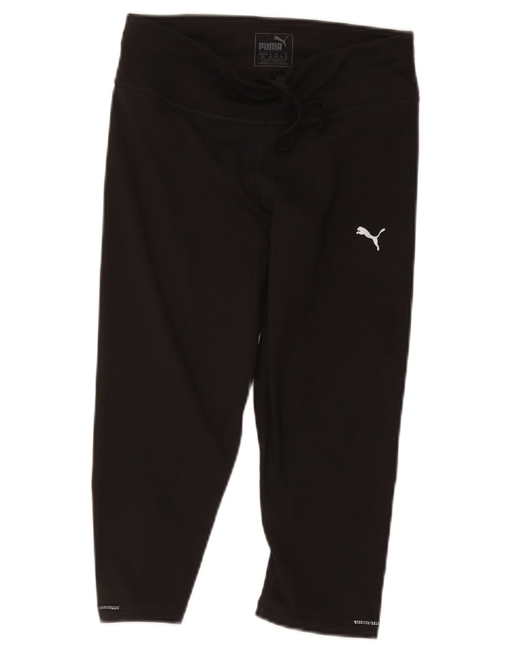 Puma Pantalon de survêtement Capri Femme UK 10 Small Noir Polyester