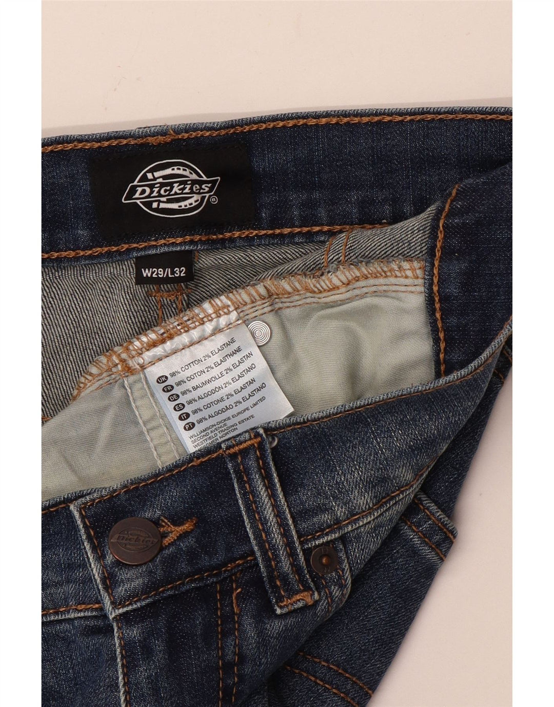 Dickies Jean Slim Homme W29 L32 Bleu Coton