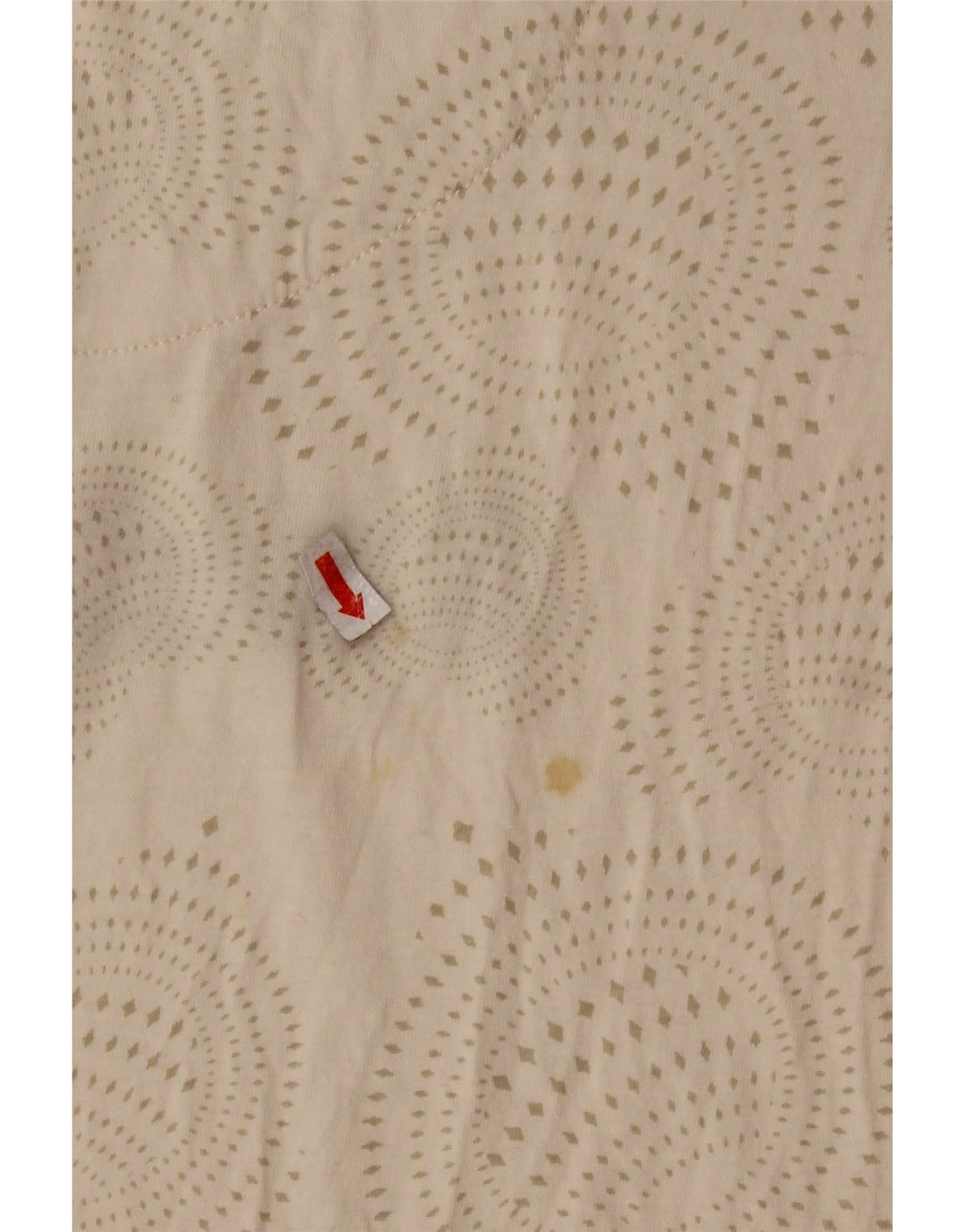 DESIGUAL T-shirt graphique pour femme UK 14 Grand coton à pois beige