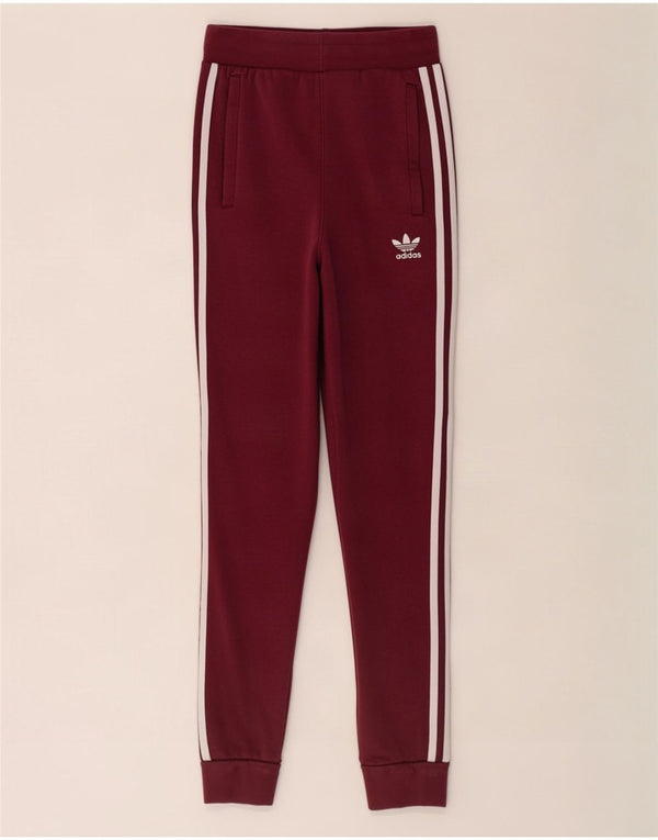 Adidas Pantalon de survêtement pour femme Joggers UK 4 XS Coton bordeaux