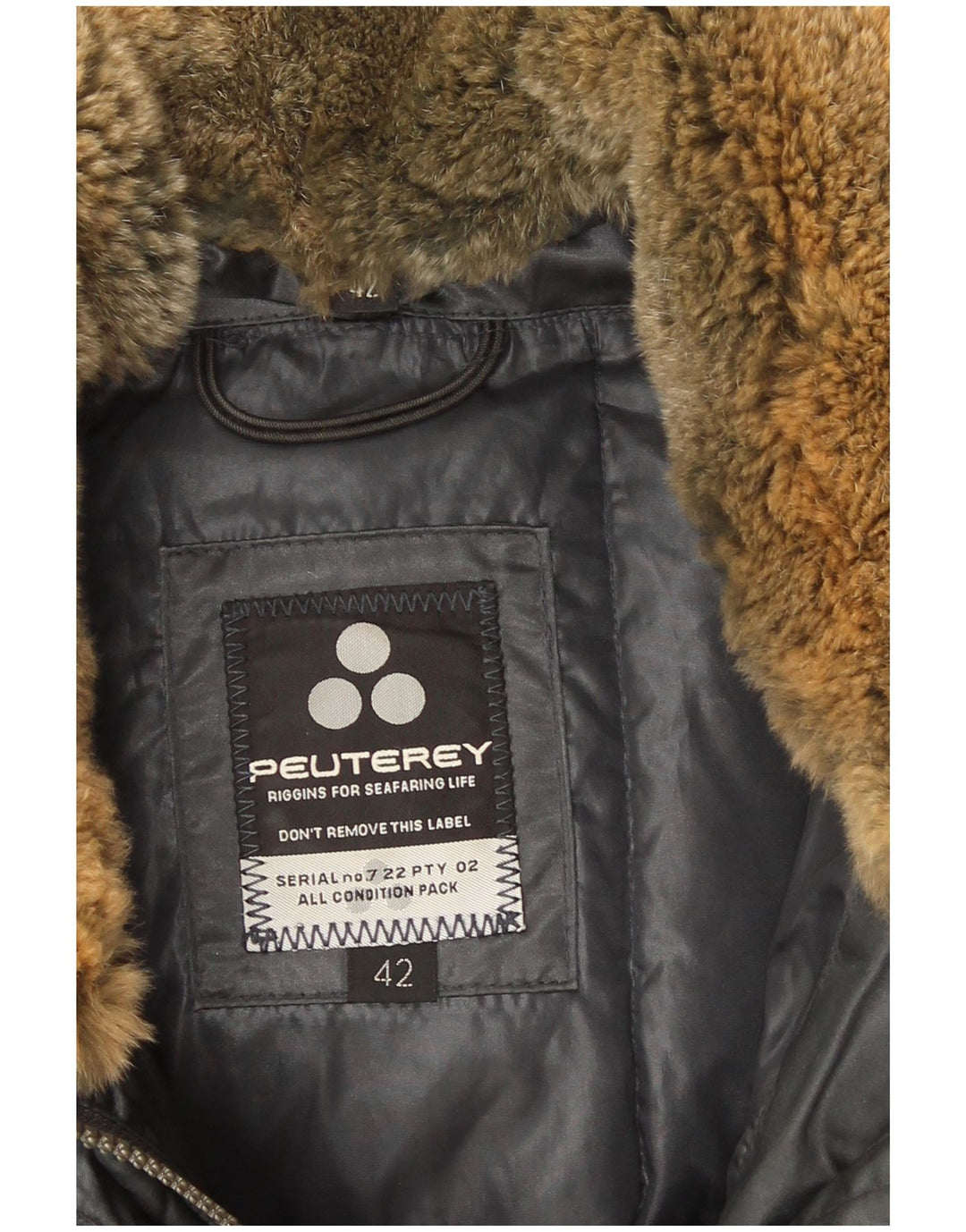 PEUTEREY Veste matelassée à capuche pour femme IT 42 Gris Moyen Coton