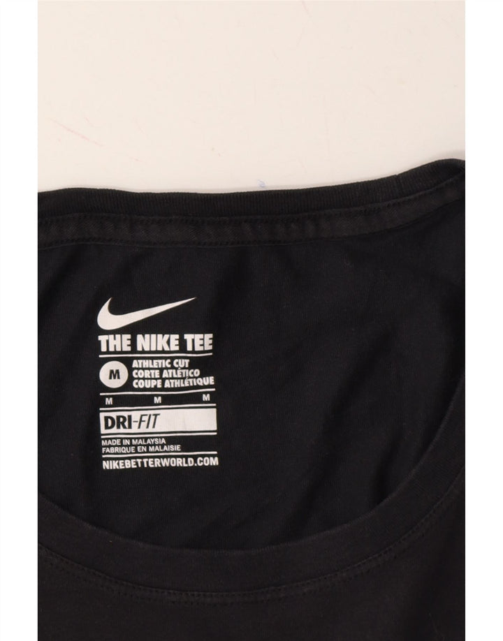 NIKE Womens Athletic Cut Graphic T-Shirt Top UK 14 Medium Black Vintage Nike and Second-Hand Nike from Messina Hembry 