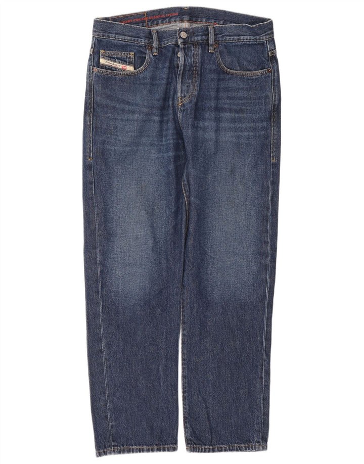 Diesel Jean Droit W32 L30 Homme Bleu