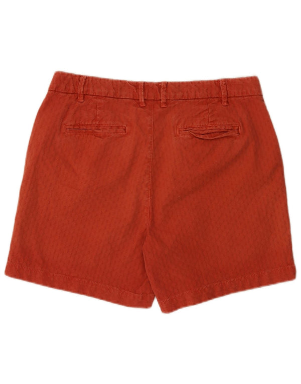 Fat Face Short Chino Femme UK 12 Moyen W32 Coton Rouge