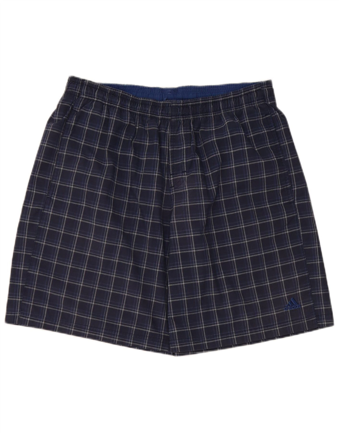 Adidas Short de Bain Homme Grand Bleu Marine à Carreaux Polyester