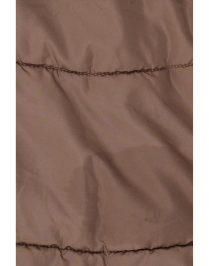 Zara Veste matelassée surdimensionnée à capuche pour femme UK 14 Polyester marron moyen