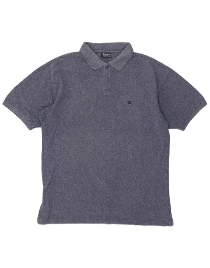 CHAMPION Mens Polo Shirt XL Blue Cotton