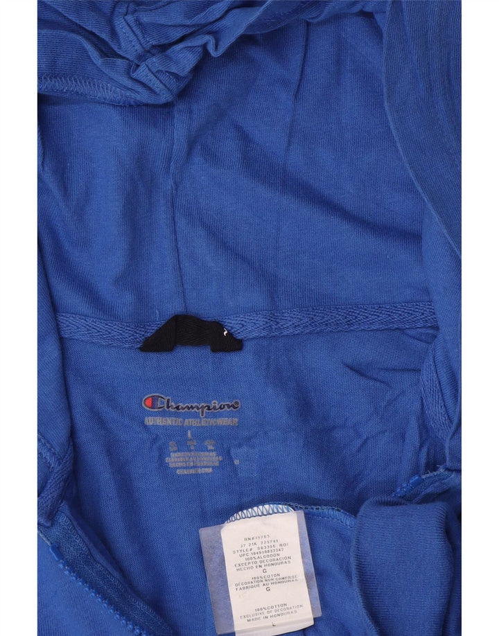 Champion Pull à capuche zippé pour homme, grand coton bleu