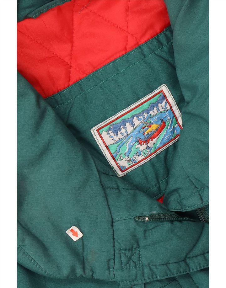 veste rembourrée surdimensionnée femme vintage EU 42 Grand polyester vert