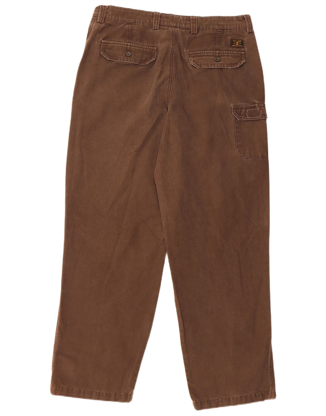 IZOD Pantalon Cargo Droit Homme W36 L32 Marron Coton