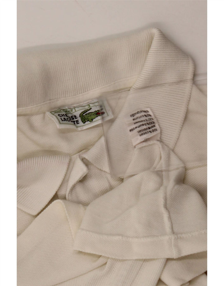 LACOSTE Polo Homme Taille 3 Petit Coton Blanc