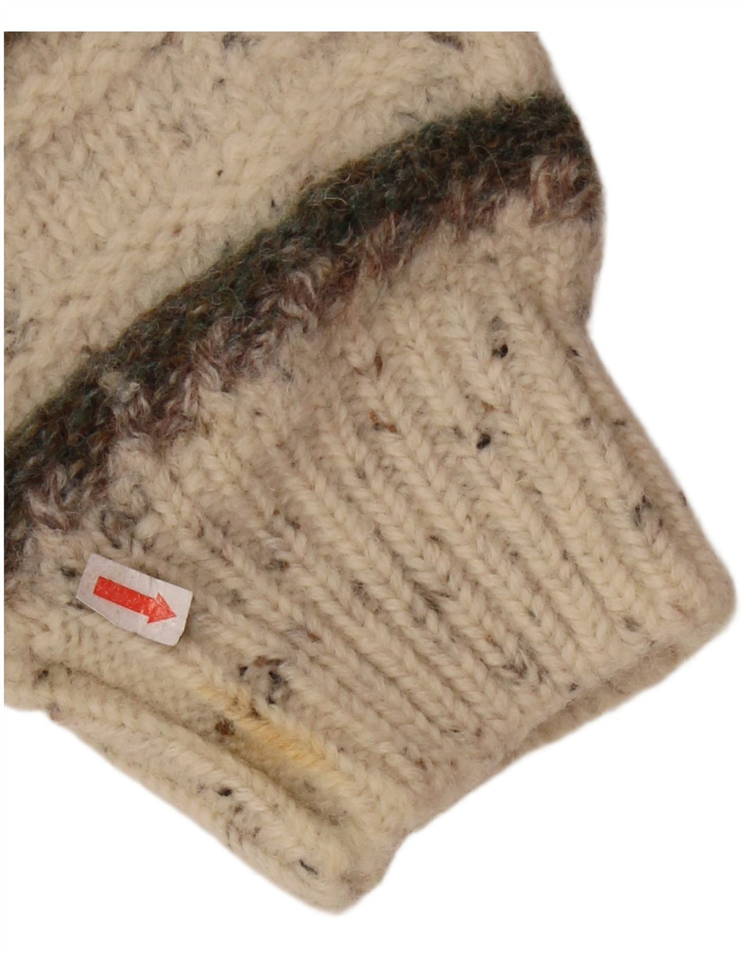 SERGIO TACCHINI Pull à col rond pour femme UK 16 Large Beige Rayé