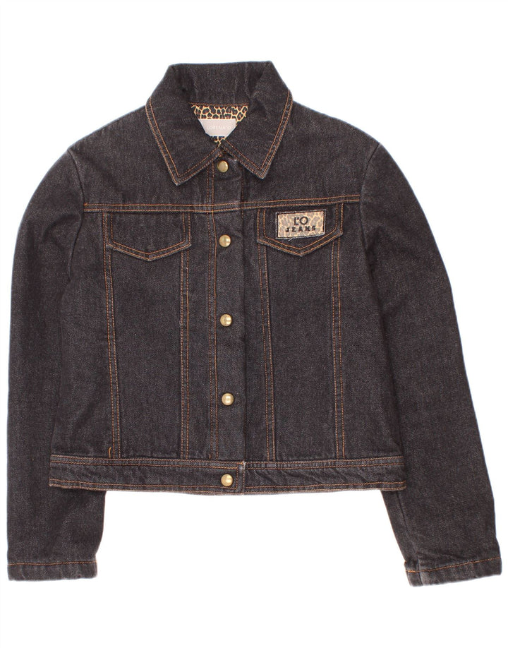 Lorena'O Veste en jean fille 8-9 ans Gris Coton