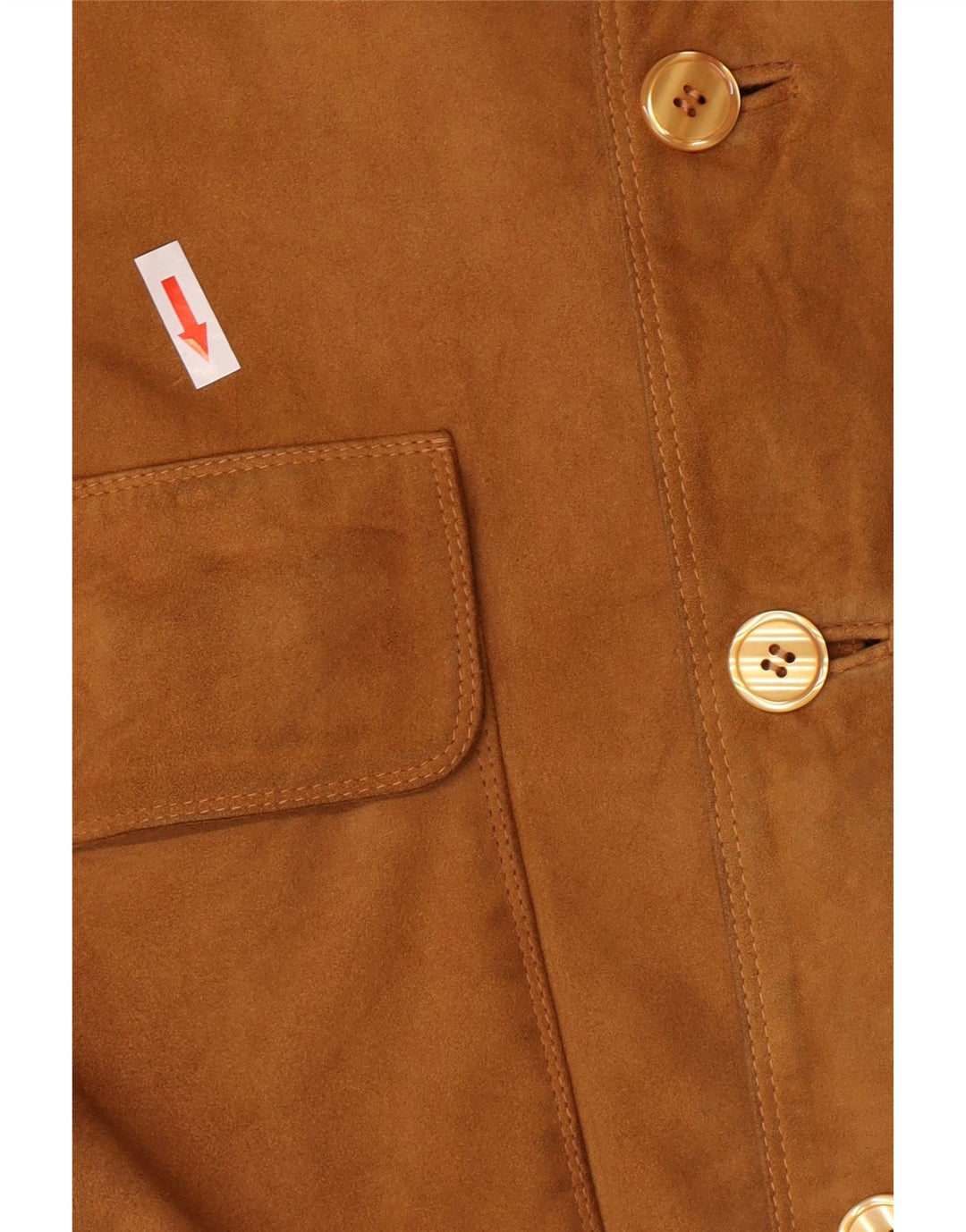 Veste Bomber En Daim Vintage Homme IT 48 Cuir Marron Moyen
