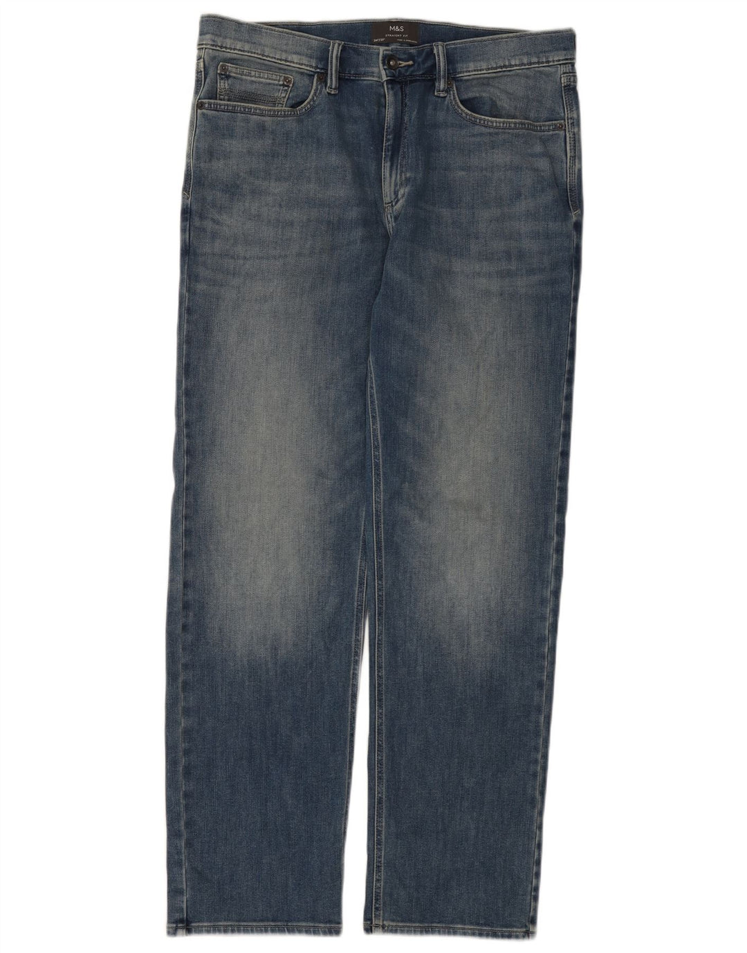 Marks & Spencer Jean droit homme W34 L31 bleu coton
