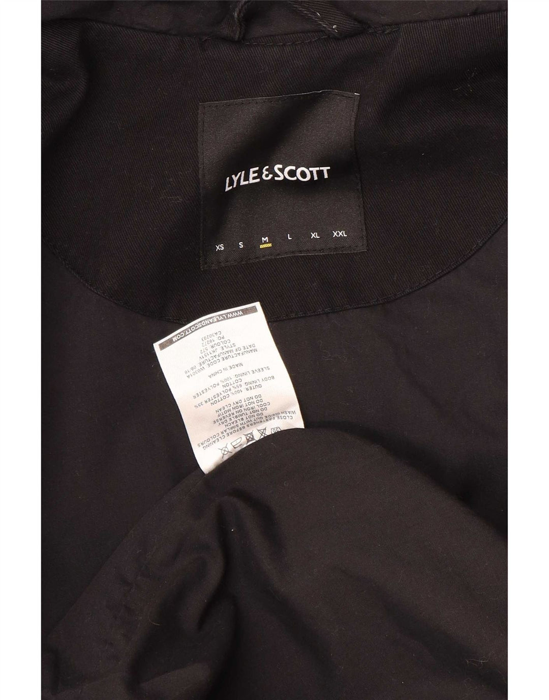 Lyle & Scott Veste bomber à capuche pour homme UK 38 Medium Noir Coton