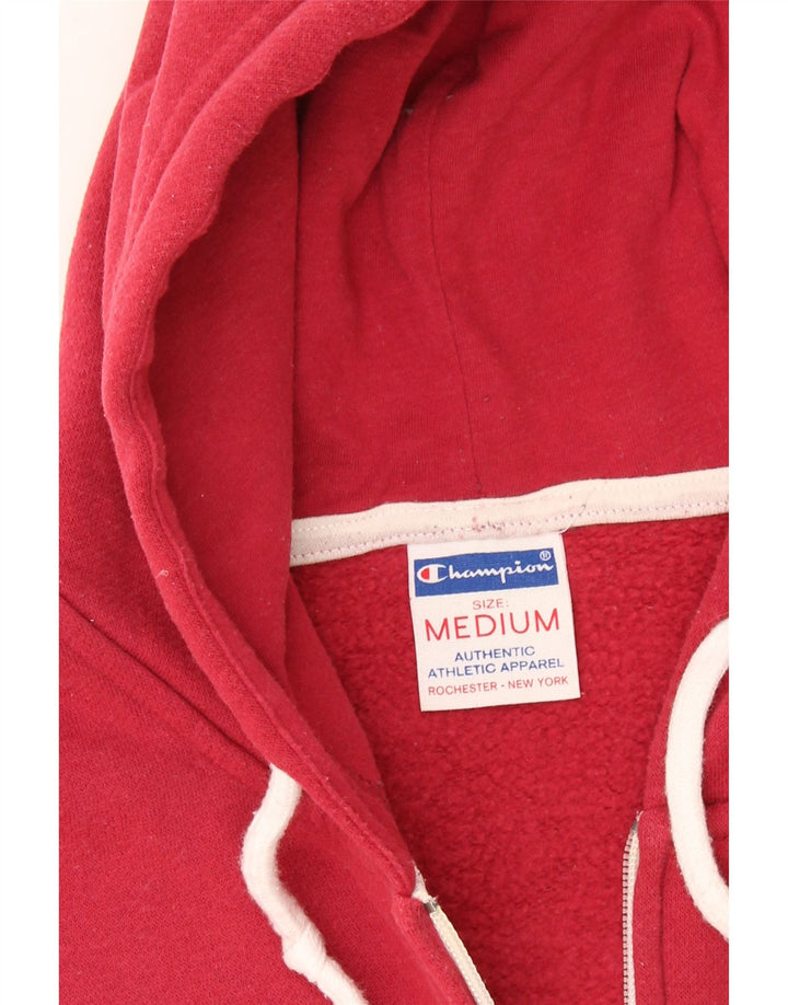 CHAMPION Mens Zip Hoodie Sweater Medium Red Cotton Vintage Champion and Second-Hand Champion from Messina Hembry 