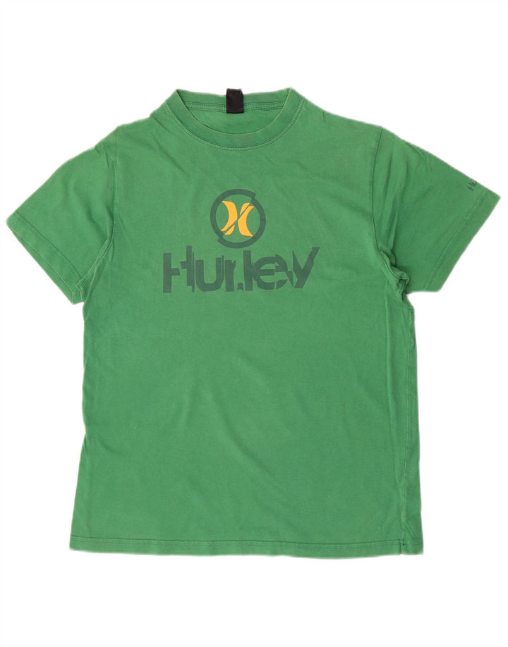 Hurley T-Shirt Graphique Homme Vert Moyen Coton