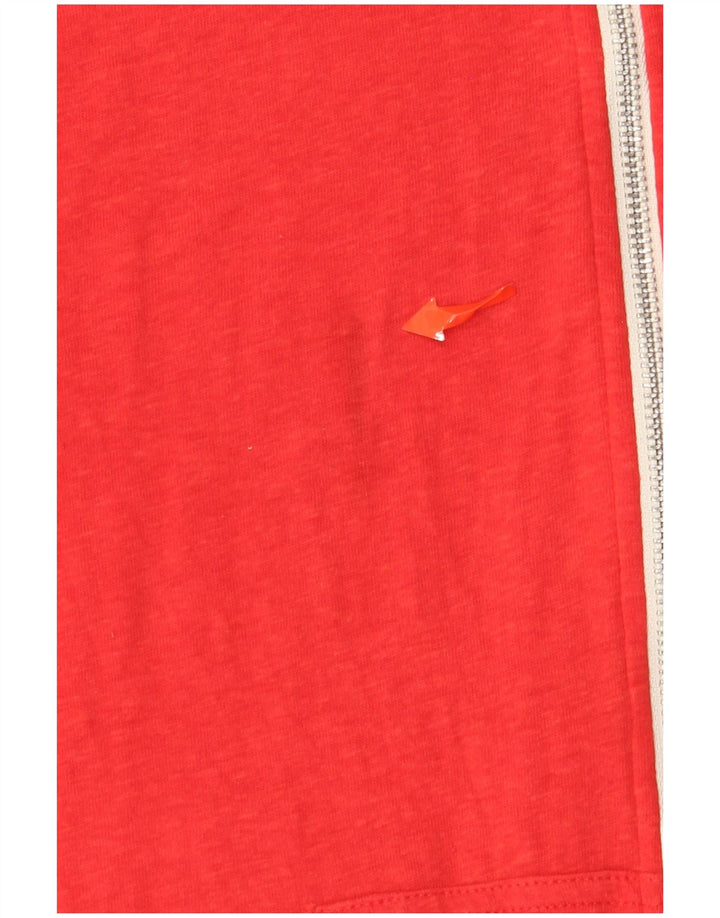 NIKE Pull à capuche zippé pour femme UK 18 XL Coton rouge