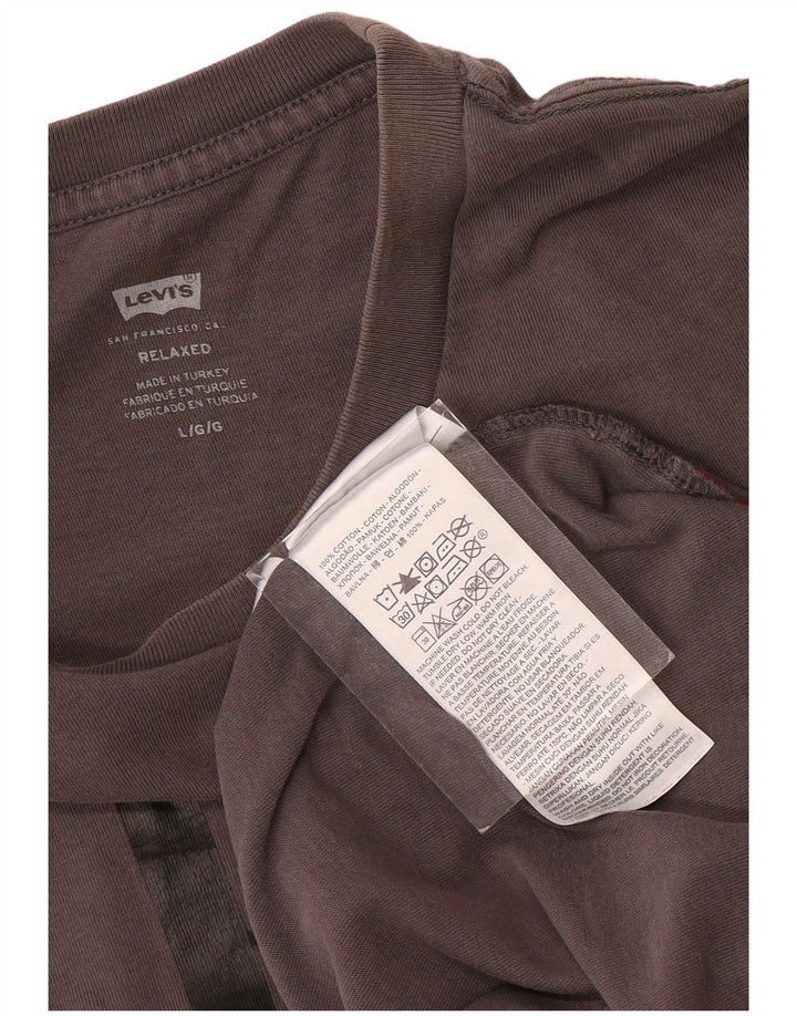 Levi's T-Shirt Relaxed Graphic Homme Gris Coton Large