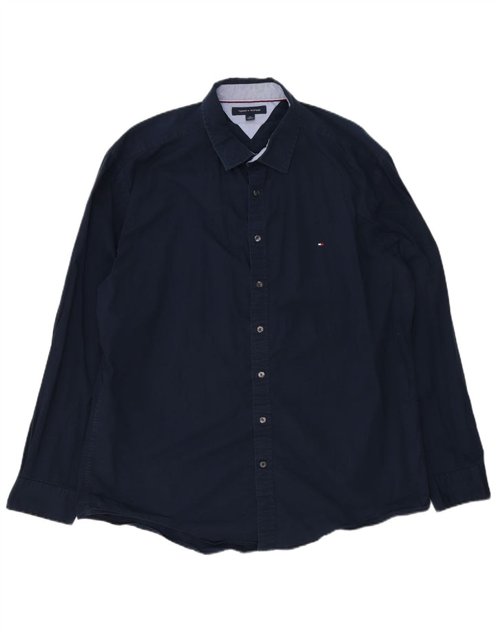 Tommy Hilfiger Chemise Homme 2XL Bleu Marine Coton