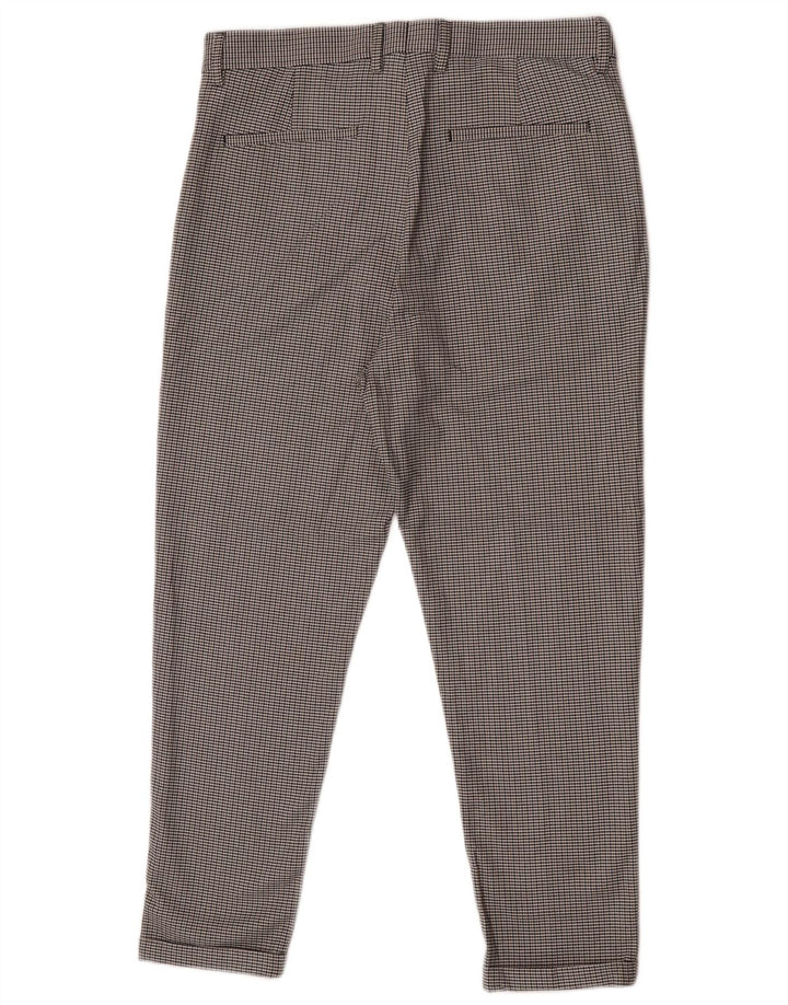 Zara Pantalon Chino Slim Homme EU 40 Medium W31 L25 Gris Pied-de-Poule