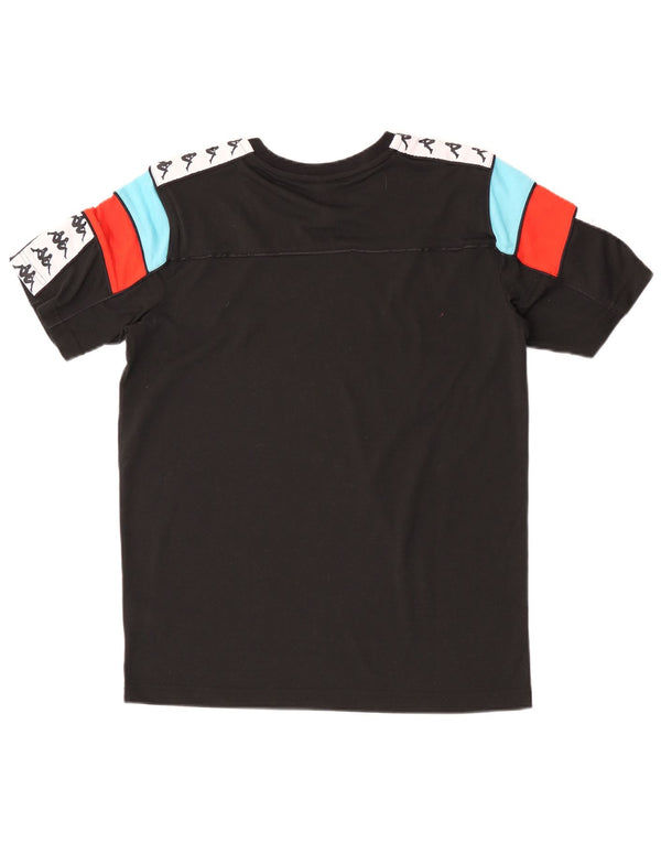 Kappa T-Shirt Graphique Homme Noir Moyen Coton Colorblock