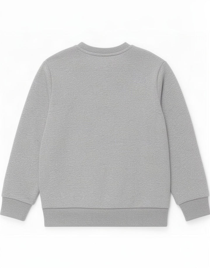 Adidas Sweat-Shirt Garçon 2-3 Ans Gris Coton