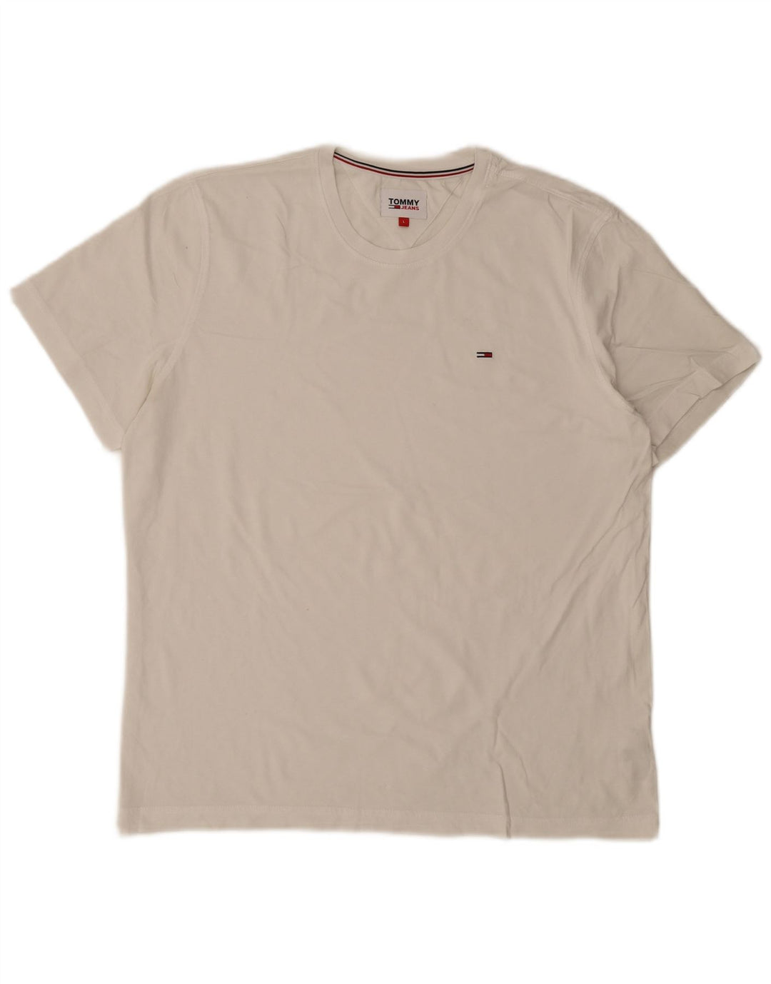 TOMMY HILFIGER T-Shirt Homme Haut Large Blanc Coton
