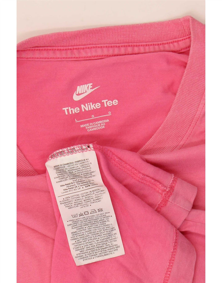 Nike T-Shirt Homme Grand Rose Coton